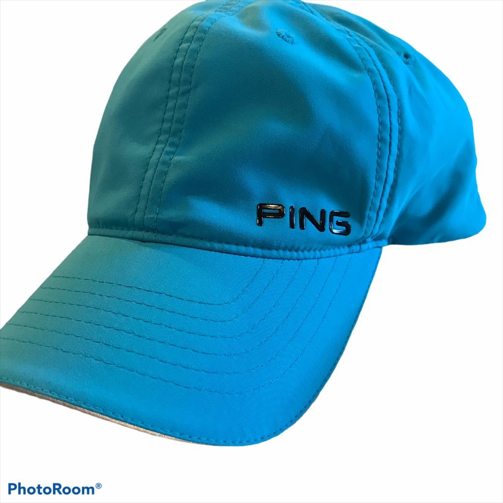 Ping Golf Hat Unisex OSFA Turquoise Blue Excellent Adjustable Sample Cap